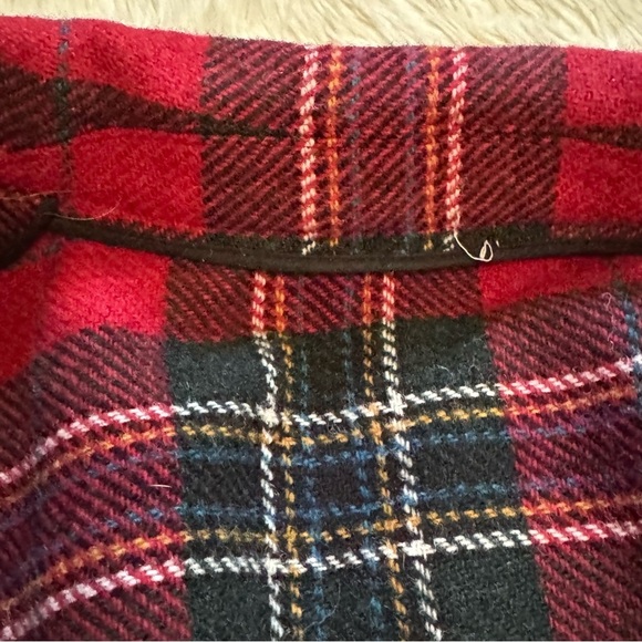 RED VALENTINO Wool Double Breasted Coat in Red Tartan - Size Small - Picture 9 of 10
